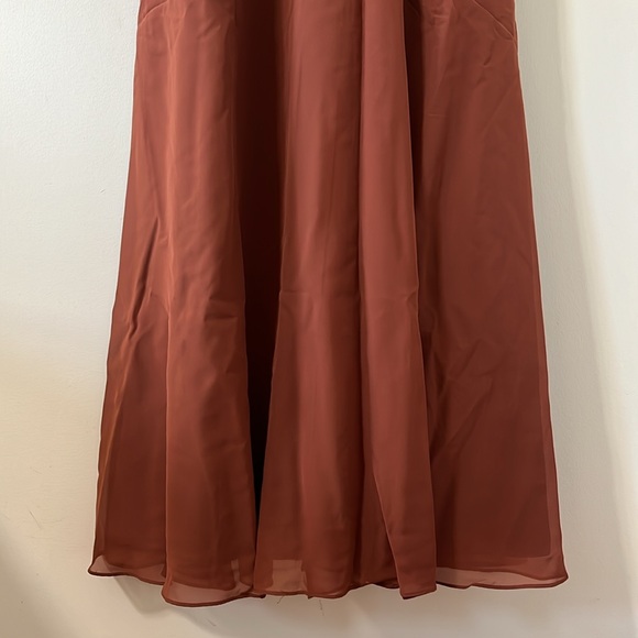 NEW Revelry Nova Chiffon Rust Formal Gown Dress Size 6 - Picture 5 of 11